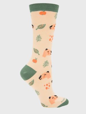 Imagen 1 del producto Calcetin Algodón Mujer Capibara Beige