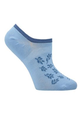 Calcetin Azul Leaves Mujer