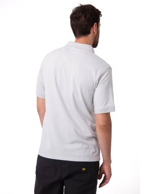 Imagen 2 del producto Polera Pique Manga Corta Logo Jersey Gris