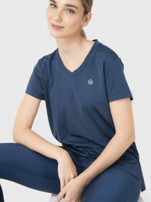 Imagen 1 del producto Polera Manga Corta Mujer V-Neck Azul