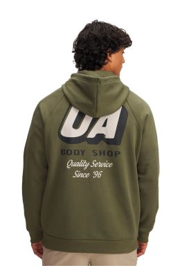 Imagen 2 del producto Polerón Lifestyle hombre Rival HBR Logo verde 