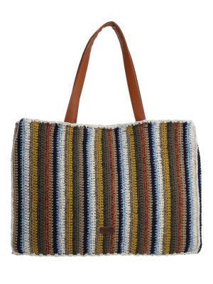 Cartera Mujer Crochet Mar Tote Multicolor