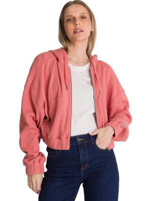 Polerón Con Gorro Mujer Waffle-Knit Salmón