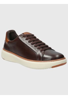 Zapatilla Cuero Hombre Force G Café Oscuro