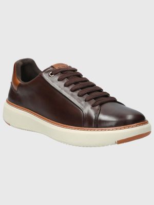Zapatilla Cuero Hombre Force G Café Oscuro