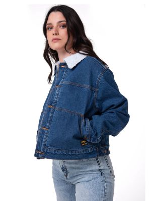Imagen 2 del producto Chaqueta Jeans Mujer Sherpa Lined Azul
