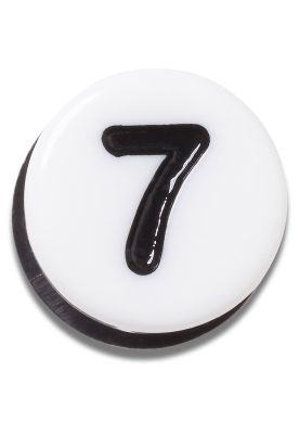 Jibbitz Número Siete Pequeña Amistad Blanco