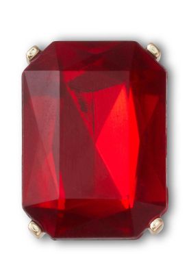Jibbitz Gema Cuadrada De Rubí Rojo