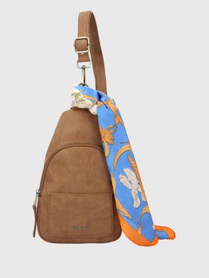 Cartera Ecocuero Mujer Dalya Cross Café