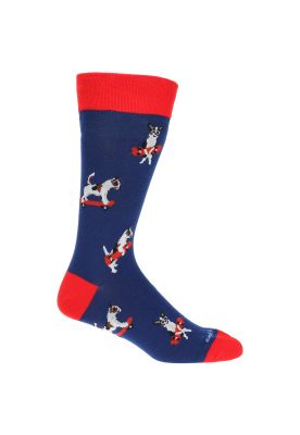 Calcetín Casual Dog Azul Hombre