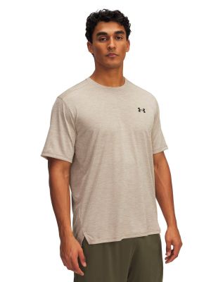 Polera Manga Corta Training para hombre Tech Vent café