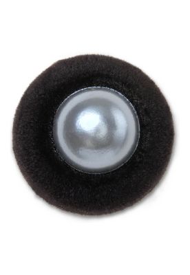 Jibbitz Perla Negra Terciopelo SMT Negro