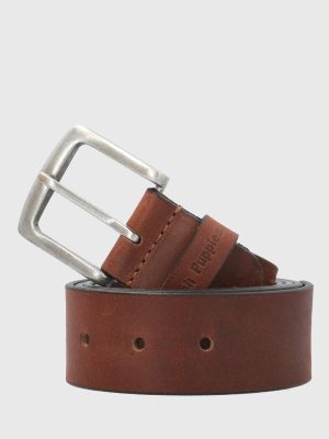 Cinturon Cuero Café Samos Hombre