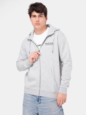 Poleron Hombre Landmark Full Zip Gris Claro