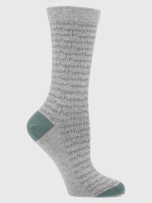 Calcetin Algodón Mujer C Cuff Hush Gris