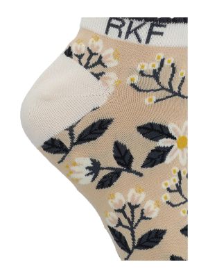 Imagen 2 del producto Calcetín Bambú Mujer Ped St Flower Beige