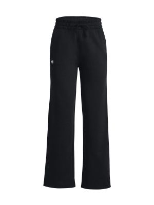 Pantalón Ua Rival Fleece Straight Leg Negro Para Mujer