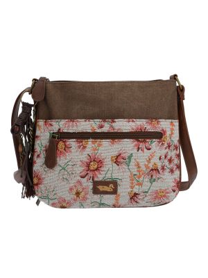 Cartera Textil Mujer Alikai Cross Café
