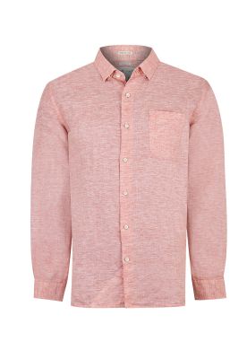Camisa Lino Orgánico Rojo Linentex Hombre