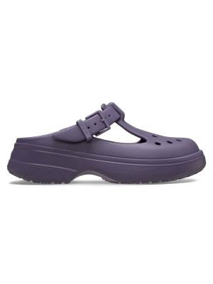 Zueco Crocs Mujer Mary Jane Morado Oscuro