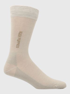 Calcetín Algodón Hombre D Antislip Beige/Crudo