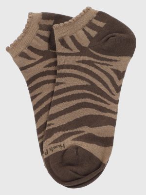 Imagen 2 del producto Calcetin Algodón Mujer Ped St Zebra Café