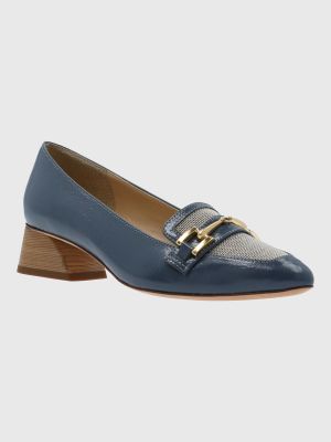 Zapato Brunate Mujer Cuero Bazzano Azul