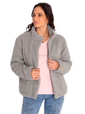 Polar Mujer Insulated Full Zip Teddy Gris