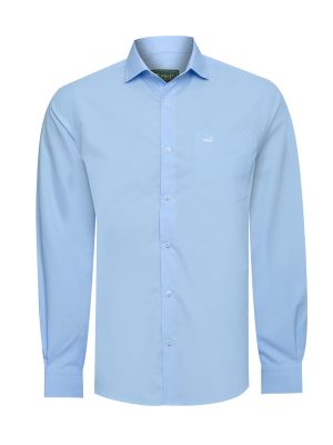 Imagen 2 del producto Camisa Algodón Hombre Easysolid Azul