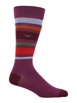 Calcetín Bambú Hombre Lg Block Morado