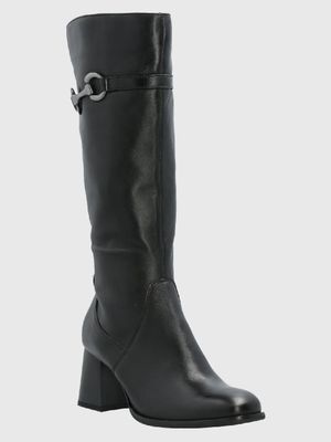 Bota Cuero Mujer Cladia Negro