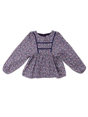 Blusa Manga Larga Amapola Niña Azul