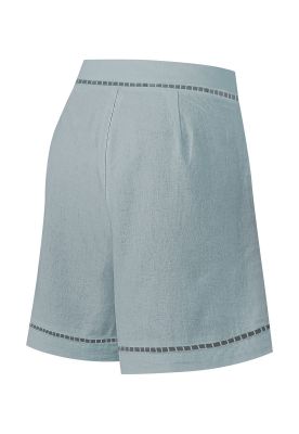 Imagen 2 del producto Short Lino Orgánico Mujer Andes Gris