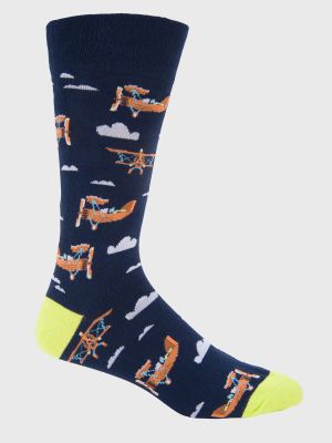 Calcetin Algodón Hombre Aviator Azul