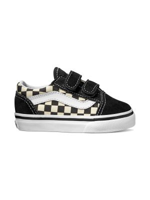 Zapatilla Bebe Old Skool V Primary Check Black