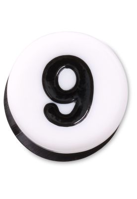 Jibbitz Número Nueve Pequeña Amistad Blanco