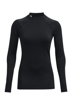 Primera Capa Coldgear Negro Underarmour Mock Para Mujer