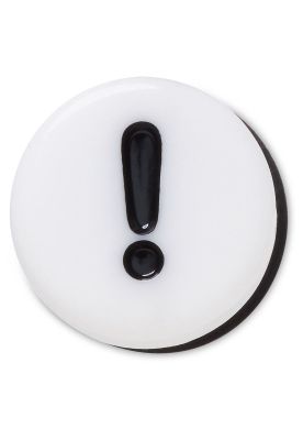Jibbitz Crocs Símbolo De Exclamación Blanco