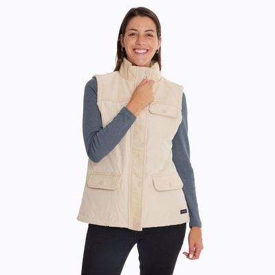 Parka Sin Mangas Mujer Lava Beige