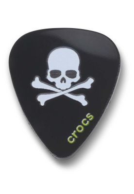 Jibbitz Crocs Uña Guitarra Calavera Negro