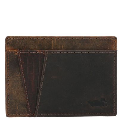 Tarjetero Cuero Mujer OH Cardholder Croco Café