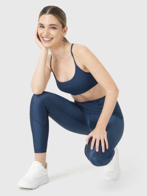 Imagen 2 del producto Calza Deportiva Mujer Shimmer Ankle Legg Azul Oscuro