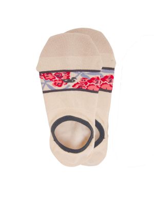 Imagen 2 del producto Calcetin Bambú Mujer Inv Floris Beige/Crudo