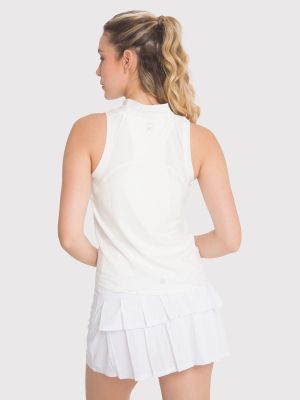 Imagen 2 del producto Polera deportiva Mujer Tank Half Zipper Blanca