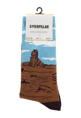 Calcetín Largo Diseño Desierto Hombre Café