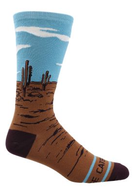 Imagen 2 del producto Calcetín Largo Diseño Desierto Hombre Café