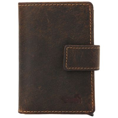 Billetera Cuero Hombre HU Multicards Café