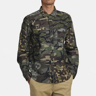 Camisa M/L Hombre Panhandle Ls Fl M Wv Verde