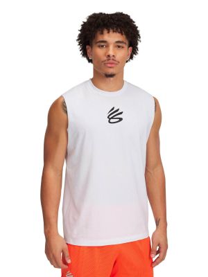 Polera Sin mangas Basketball Hombre Curry sleeveless Blanco