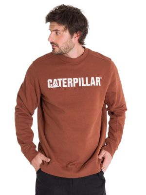 Polerón Cat Logo Crewneck Unisex Terracota Cat